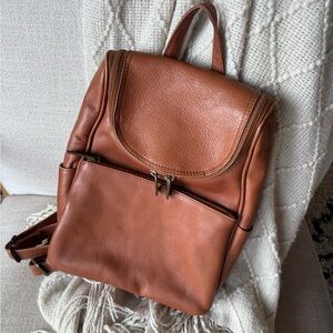 Brown Wilsons Leather Women's Backpack - vintage y2k